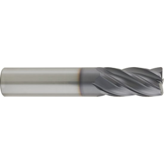 Picture of Gorilla Mill GM12RL5015	 Dia 1/2" SH 0.50 LOC 1.50 OAL 4.00 End Mill Carbide TiAlN Single End Corner Radius0.0150 0.38mm